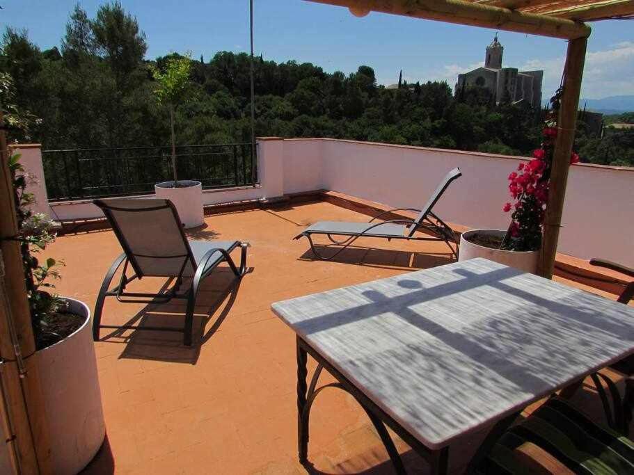 Apartamento Con Increibles Vistas Y Terraza Girona Exteriér fotografie