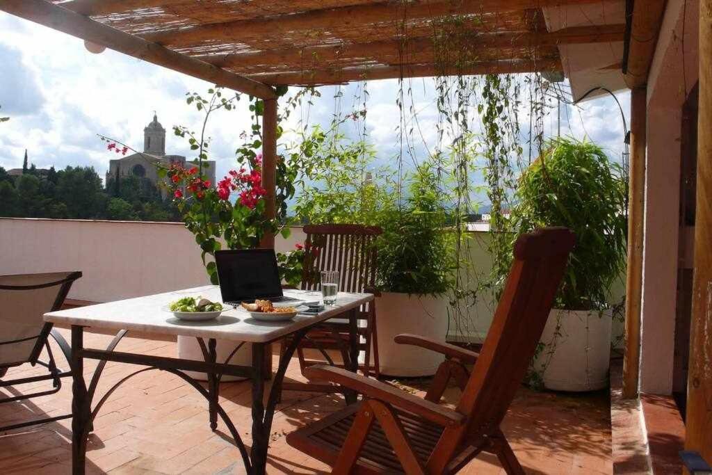 Apartamento Con Increibles Vistas Y Terraza Girona Exteriér fotografie